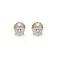 Earrings Ama Woman Alba in Yellow Gold Diamante Lab Grown AMA-OR-301-122-2-D-LG0.6